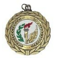 Medal, "Insert Holder" Double Wreath Design - 2" Dia